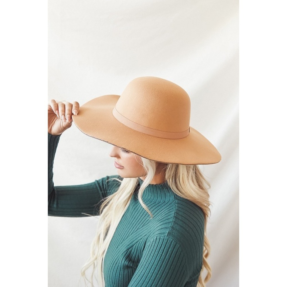 Lulus Mathilde Tan Floppy Hat Beige - Size One Size
